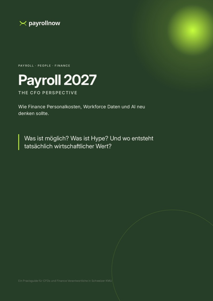 Deckblatt des Praxisguides «Payroll 2027 — The CFO Perspective» von payrollnow